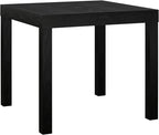 End Table, Small Side Table with Water Resistant Black Oak Finish for Living Room, Bedroom, Office, Minimalist Nightstand, Easy Assembly, Sturdy Square Design, 17.5" H x 20" W x 20" D