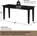 International Concepts Shaker Style Bench, 39-Inch Wide, Solid Parawood, Unfinished