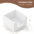 Sticky Note Holder, Sticky Note Dispenser for Office Desk Accessories, Self Stick Note Pad Holder, Memo Pad Holder Dispenser Organizer for School Office Desk Supplies, White
