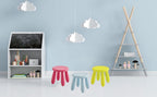 Children'S Footstools, Kindergarten Learning Stools,Children's Dresser Stool, Plastic Light Footstools Are Durable and Movable (Blue)