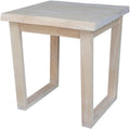International Concepts Live Edge Solid Wood End Table - Unfinished