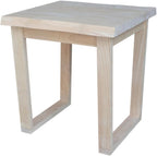 International Concepts Live Edge Solid Wood End Table - Unfinished