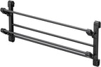 Wall Mounted Folding Shoe Rack 2 Tiers Space Saving Designs for Bathroom and Entryway Without Drilling Required