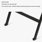Folding Office Training Chair with Writing Board Ergonomic Back Seat Height 47cm Hollow Breathable Plastic Design Gray Color(Grau)