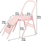 Folding Yoga Stretch Chair, Exercise Chair with Lumbar Back Support, Chair Yoga, Yoga Props, Inversion Chair, Ideal Foldable Yoga Chair for Home Practice(Gray)