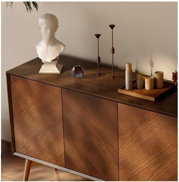 Entryway Cabinet Solid Wood Dining Sideboard Living Room Wall Storage Cabinet Retro Entrance Hall Cabinet Sideboard Storage Cabinet(180cm)