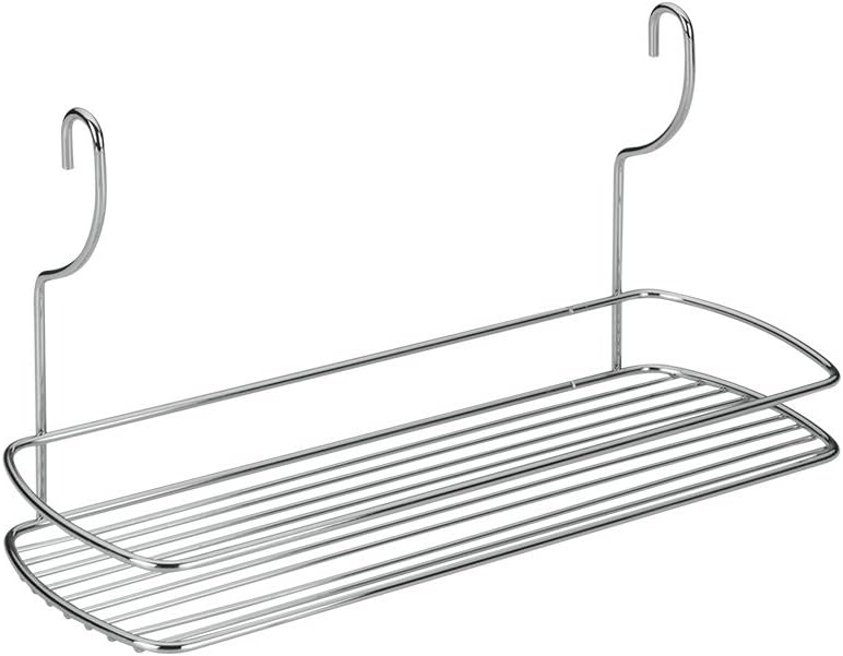 Metaltex Shelf Lonardo Medium 35x13x19 cm, Metal, Silver, 12.9 x 34.7 x 18.8 cm