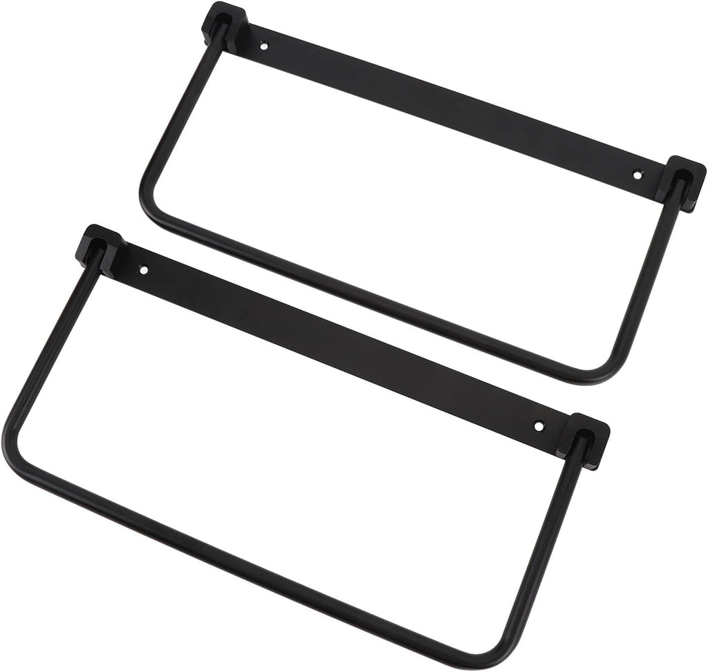 Foldable RV Shoe Rack, Space Saving Aluminum Alloy Wall Mounted Shoe Organizer Hanger with Screws, Storage Shelf for RV Travel Trailer Yacht (Black)