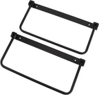 Foldable RV Shoe Rack, Space Saving Aluminum Alloy Wall Mounted Shoe Organizer Hanger with Screws, Storage Shelf for RV Travel Trailer Yacht (Black)