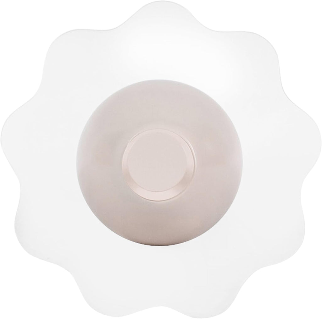 Kate and Laurel Acari Modern Scallop Pedestal Drink Table, 10 x 10 x 22, Clear Acrylic and Pink, Decorative End Table with Scalloped Acrylic Tabletop for Use as Small Plant Stand or Living Room Accent