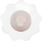Kate and Laurel Acari Modern Scallop Pedestal Drink Table, 10 x 10 x 22, Clear Acrylic and Pink, Decorative End Table with Scalloped Acrylic Tabletop for Use as Small Plant Stand or Living Room Accent