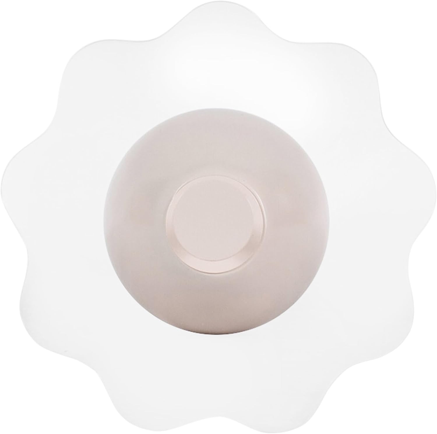 Kate and Laurel Acari Modern Scallop Pedestal Drink Table, 10 x 10 x 22, Clear Acrylic and Pink, Decorative End Table with Scalloped Acrylic Tabletop for Use as Small Plant Stand or Living Room Accent