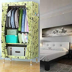 Single Simple Solid Wood Cloth Closet Assembly Wardrobe Portable Furniture Room Cabinets