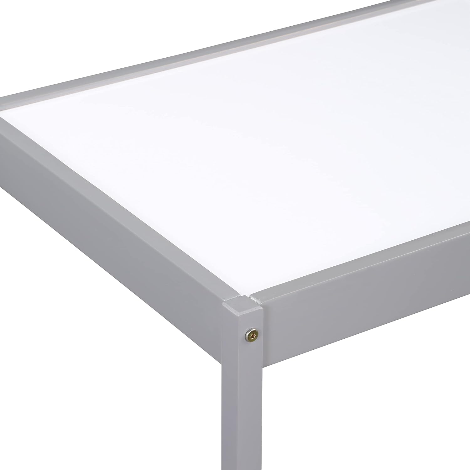 3 Pcs Dry Erase Table Two Chair Set, Gray
