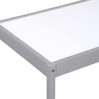 3 Pcs Dry Erase Table Two Chair Set, Gray