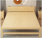 Camping Bed Folding Bed, Single Nap, Household Simple Solid Wood, Office Double Small Folding Bed(Medium)