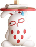 Fashionable Style Funny Rabbit Shape End Table, Living Room Creative Side Table, Floor-Standing Ornaments, Home Decoration(White)