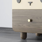Nightstands Children's Bedside Table Wood Legs Simple Boy Girl Small Cabinet Bedside Storage Locker for Bedroom Nursery Children's Room Bedside Tables