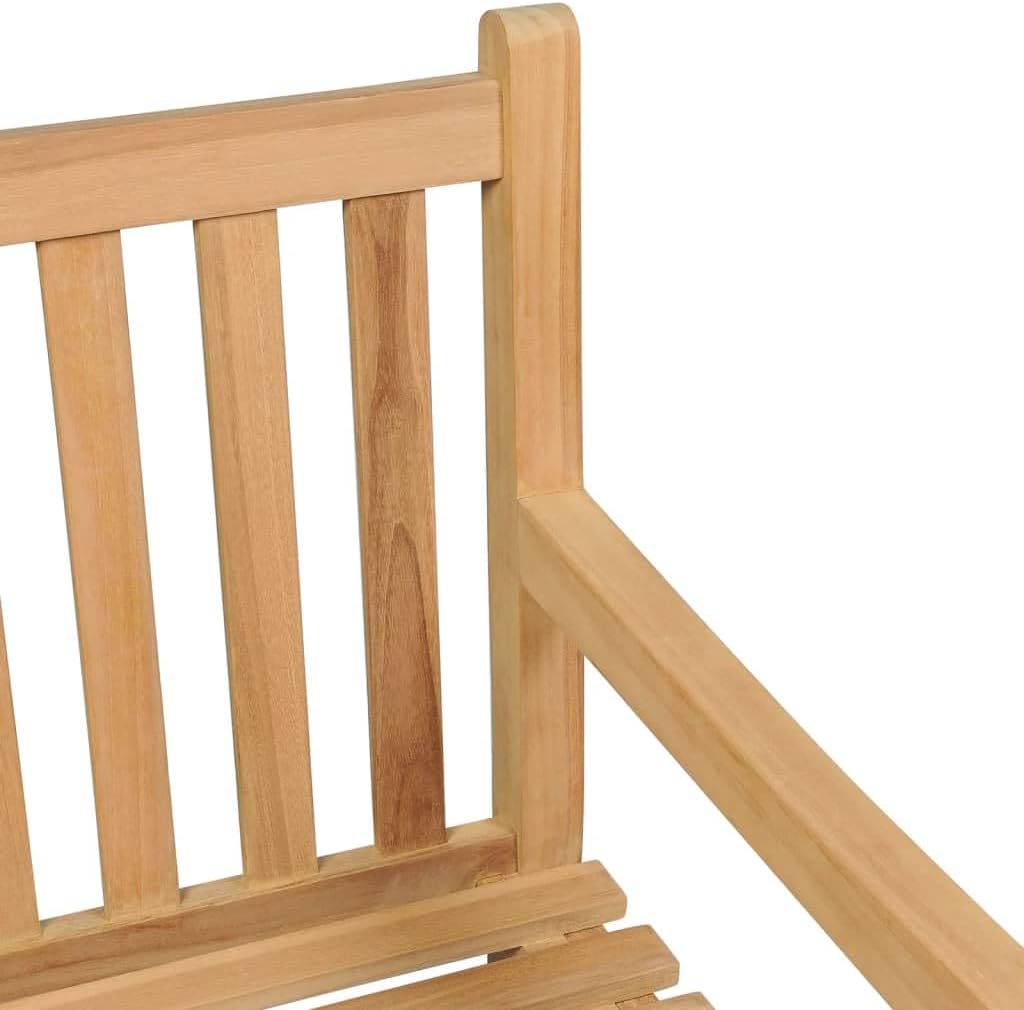 Garden Bench Warm Teak Wood Fine Sanded Teak Hardwood Large,Solid Teak 4Seater Garden Bench for Comfort and Style Outdoor Patio Furniture