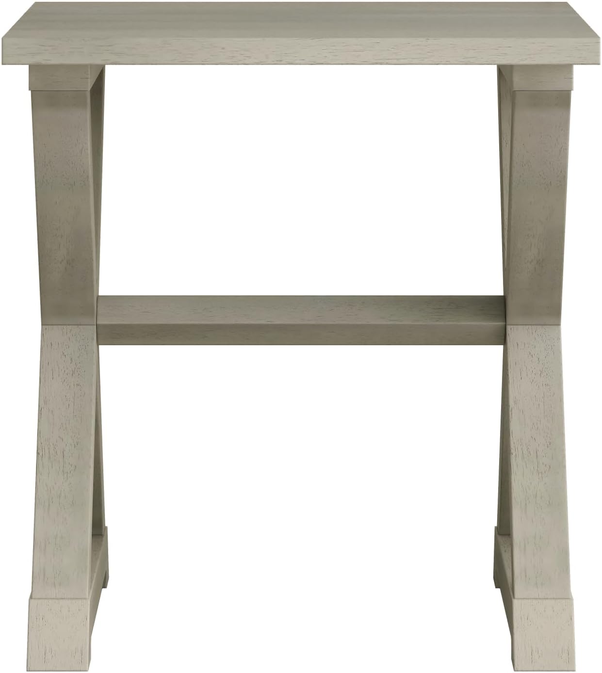 End Side Table, Modern Simplistic End Table, Night Stand, Open Shelf Design X-Legs Nightstand, Criss-Crossed Bedside Table for Living Room Bedroom