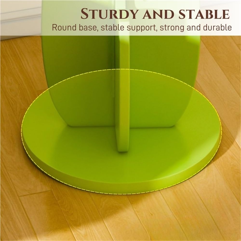 Funky Flower-Shaped Sofa Side Table, Small Nightstand/Coffee Table with Storage Tray, Cute Wooden End Tables, Creative Furniture Decorative for Living Room, Bedroom, Small Spaces(Pink)