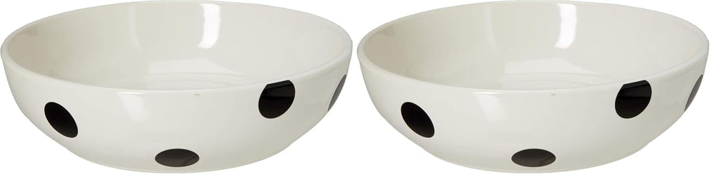 KATE SPADE Deco Dot Pasta Bowl, 1.45 LB, White (Pack of 2)
