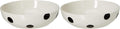 KATE SPADE Deco Dot Pasta Bowl, 1.45 LB, White (Pack of 2)