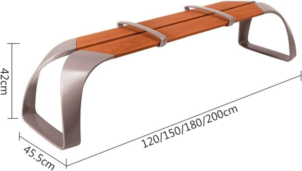 Garden Modern Outdoor Park Benches, Stainless Steel Garden Benches, Outdoor Furniture Lawn, Courtyard, Terrace Leisure Chairs Seat(XL)