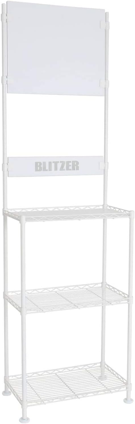 BLITZER BSD21-WH Dart Stand, Freestanding, Easy Assembly, Steel Rack System, Body Size: Approx. 79.6 x 24.0 x 14.2 inches (202 x 61 x 36 cm), Dart Holder Included, Uses Large Adjuster for Stability,