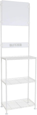BLITZER BSD21-WH Dart Stand, Freestanding, Easy Assembly, Steel Rack System, Body Size: Approx. 79.6 x 24.0 x 14.2 inches (202 x 61 x 36 cm), Dart Holder Included, Uses Large Adjuster for Stability,