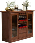 Entryway Cabinet Chinese Creative Solid Wood Wine Cabinet Restaurant Multifunctional Dining Sideboard Home Kitchen Storage Cabinet Sideboard Storage Cabinet