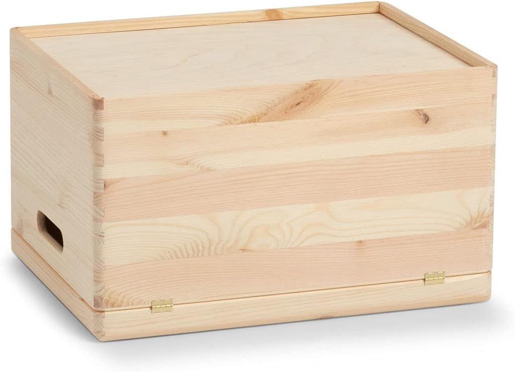 Zeller 13152 Boite multi-usage en bois de conifère avec couvercle, 40 x 30 x 24 cm