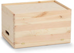 Zeller 13152 Boite multi-usage en bois de conifère avec couvercle, 40 x 30 x 24 cm