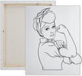 Essenburg Pre Drawn Canvas Paint Kit | Adult & Teen Sip and Paint Party Favor | DIY Date Night Couple Activity FEMINIST MOVEMENT (M 12X16 CANVAS ONLY)