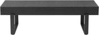 59" Wood Bench for Bedroom End of Bed, Farmhouse Indoor Kitchen Table Benches,Versatile Modern Shoe Bench for Entryway, Black