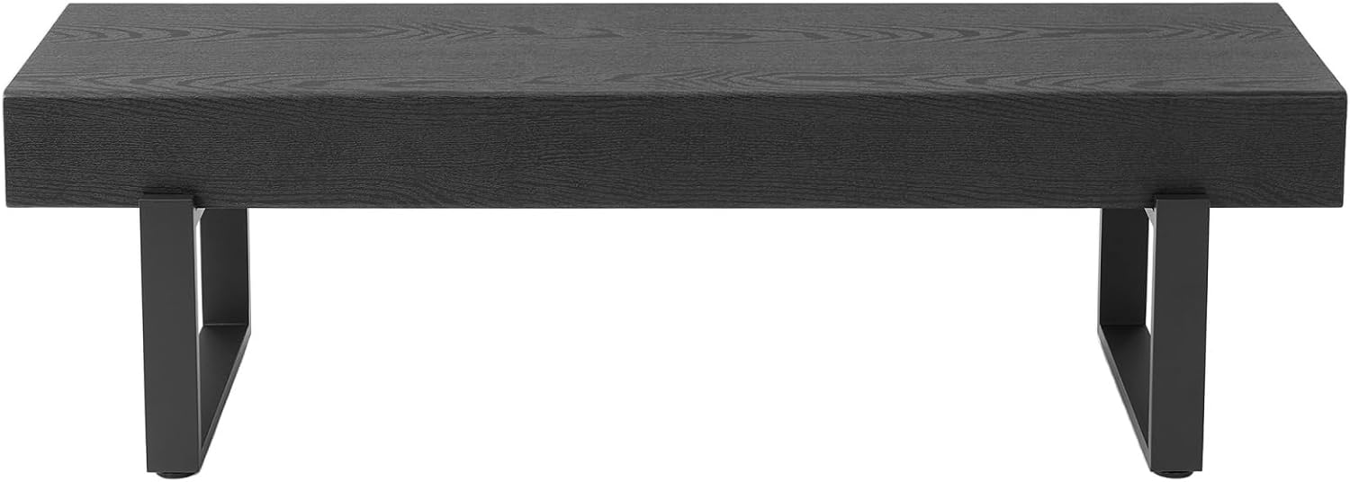 59" Wood Bench for Bedroom End of Bed, Farmhouse Indoor Kitchen Table Benches,Versatile Modern Shoe Bench for Entryway, Black