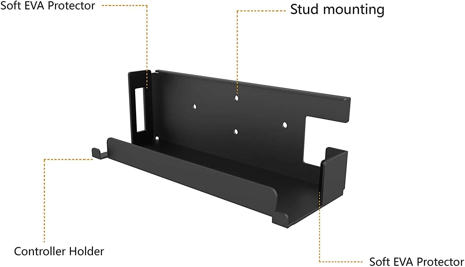 Monzlteck Wall Mount for Switch1/OLED, Near Or Behind TV,Save Space，Quick Heat Dissipation, Easy to Install,Not Fit for Switch2