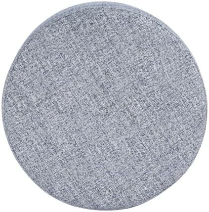 HomePop 24" Large Round Storage Ottoman - Blue Gray Woven Fabric