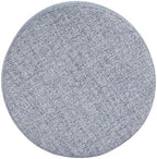 HomePop 24" Large Round Storage Ottoman - Blue Gray Woven Fabric