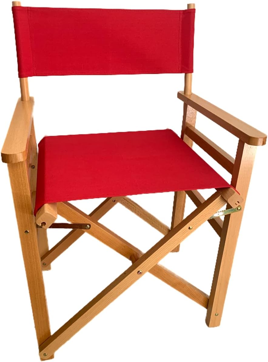 Upone 20.86" L x 16.14" W Directors Chair Canvas Replacement Covers Kit for Directors Chairs,Movie Chair Replacement Canvas Seat and Back Oxford Cloth Cover for Home Director Chair Large Size(Red)