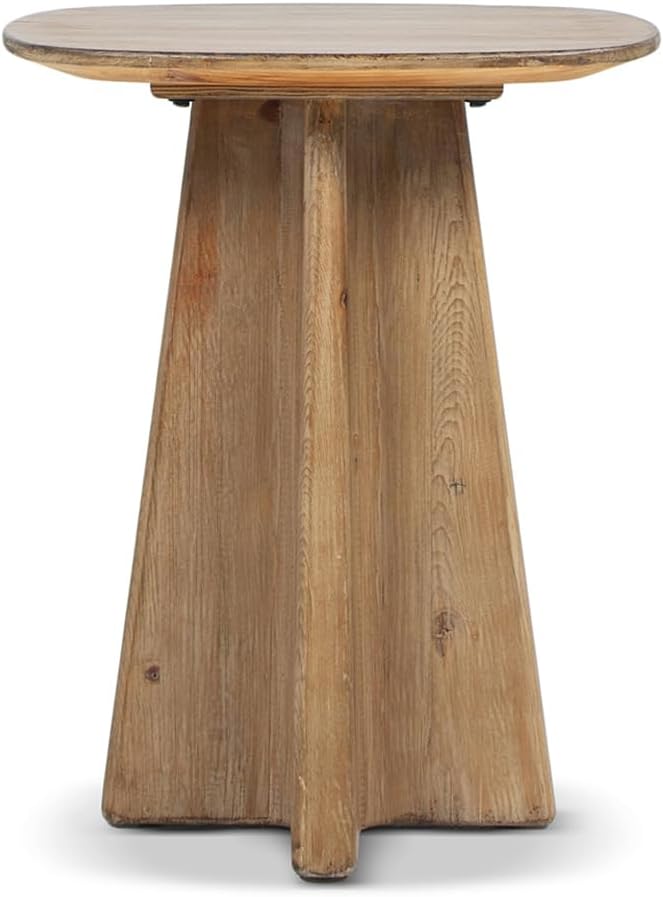 Jennifer Taylor Home Clarence 20" Reclaimed Pine Rectangular End Table, Antique Natural Brown Reclaimed Pine Wood