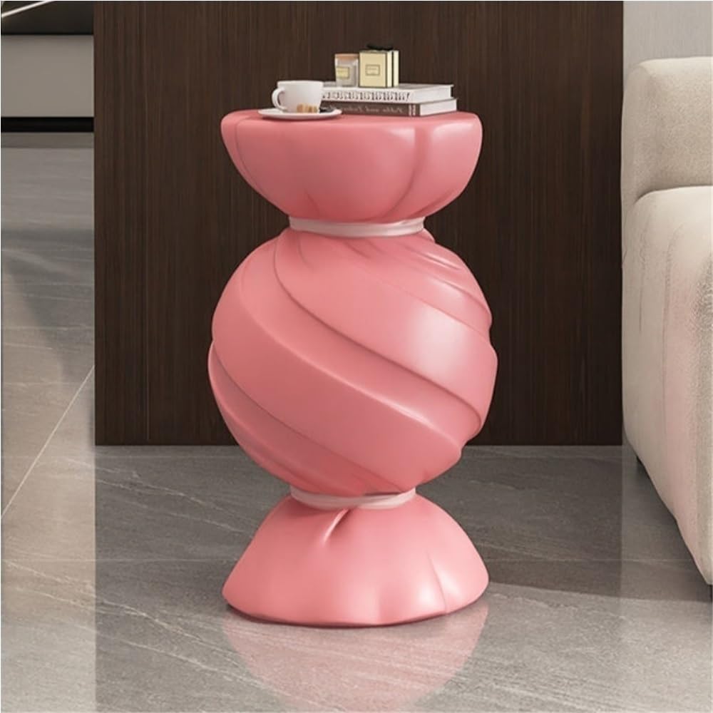 Candy Shape Side Table, Creative End Tables for Home, Simple Style Bedside Table, Small Accent Table Use in Bedroom, Living Room and Balcony