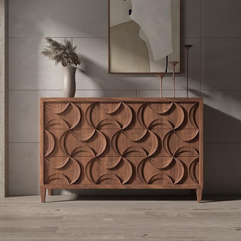 Entryway Cabinet Modern Sideboard Living Room Decorative Cabinet Wooden Entrance Cabinet Suitable for Dining Room, Home and Kitchen Sideboard Storage Cabinet(S:120 * 40 * 85CM)