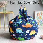 YuppieLife Kids Storage Bean Bag Cover（No Filling）Toy Organizer|Carrying Handle Sofa|Available for Kids and Teenager|Cuddle Chair|Machine Washable and Durable（27“,Dinosaur）