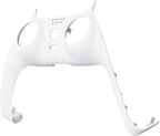 eXtremeRate White Decorative Trim Shell Compatible with p s 5 Controller, DIY Replacement Clip Shell, Custom Plates Cover Compatible with p s 5 Controller with Accent Rings