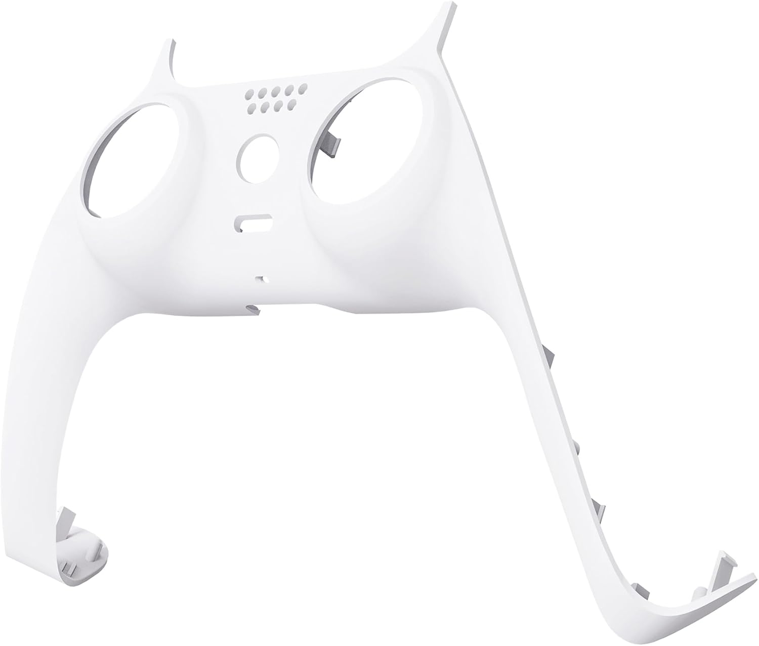 eXtremeRate White Decorative Trim Shell Compatible with p s 5 Controller, DIY Replacement Clip Shell, Custom Plates Cover Compatible with p s 5 Controller with Accent Rings