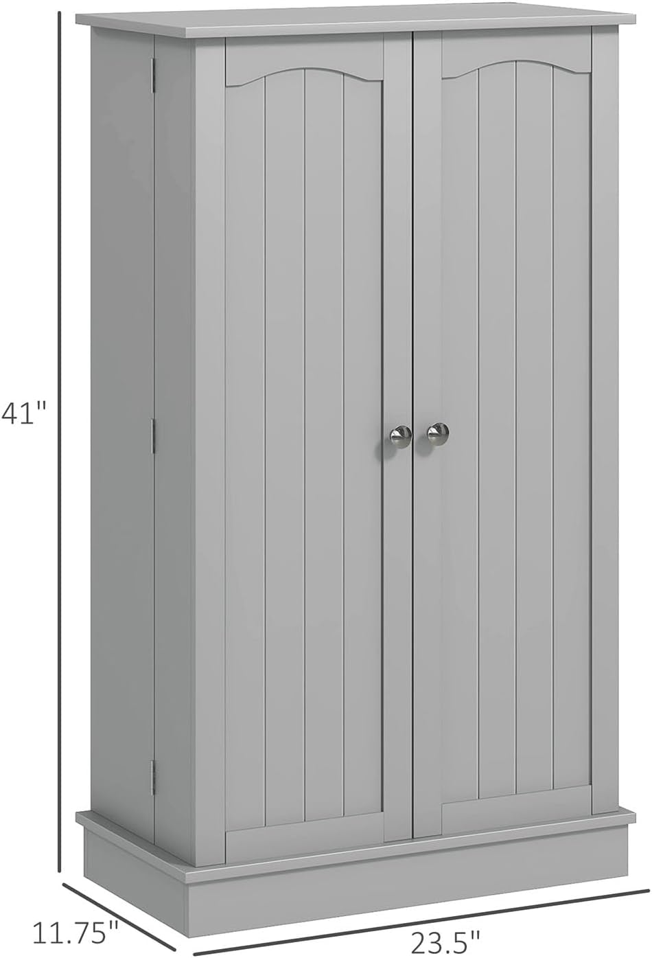 41" Kitchen Pantry Storage Cabinet, Freestanding Kitchen Cabinet with 12 Door Shelves, Double Doors, 5-Tier Shelving and Adjustable Shelves