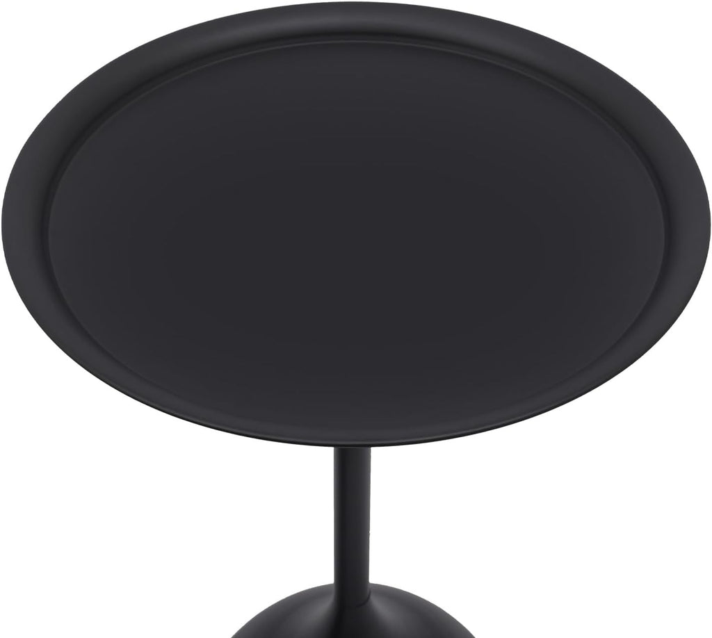 Round Side Table Set, Modern End Tables Metal Nesting Tables with Sanding Processes, Livingroom Sofa Side and Console Table Pedestal Table Nesting Coffee Tables for Living Room, Bedroom, Balcony Etc