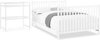 Delta Children Ruby 6-in-1 Convertible Crib & Changing Table 2-Piece Set - Greenguard Gold Certified, Bianca White