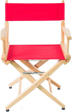 Filmcraft Short Director Chairs (Natural Frame/Red Canvas)
